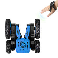 Трюковая машинка вездеход-перевертыш 360 с дистанционным управлением рукой жестами YDJIA D850 Blue детская