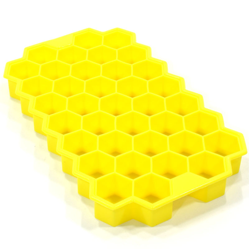 Силиконовая форма для льда CUMENSS Соты Yellow емкость для хранения Gold - фото 3 - id-p1436648952