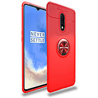 Силиконовая накладка C-KU SM02 Red для смартфона OnePlus 7 защитный чехол магнитный держатель с подставкой