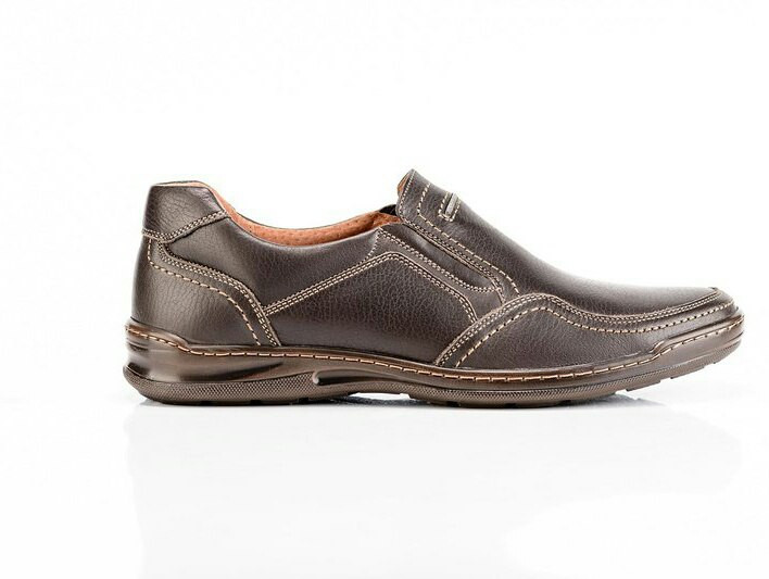 Чоловічі шкіряні туфлі Comfort Walk brown, фото 1