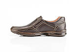 Чоловічі шкіряні туфлі Comfort Walk brown, фото 5