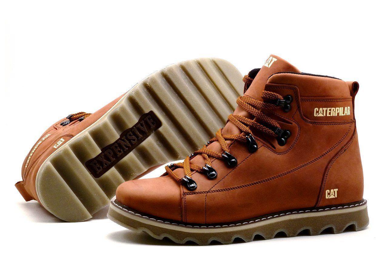 Чоловічі зимові шкіряні черевики CAT Expensive Fox, фото 1