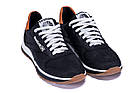 Чоловічі шкіряні кросівки Rbk Classic Leather Black Trail, фото 3