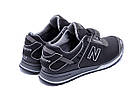 Чоловічі шкіряні кросівки NB Clasic Black, фото 6