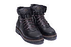 Чоловічі зимові шкіряні черевики ZG Black Military Style, фото 6
