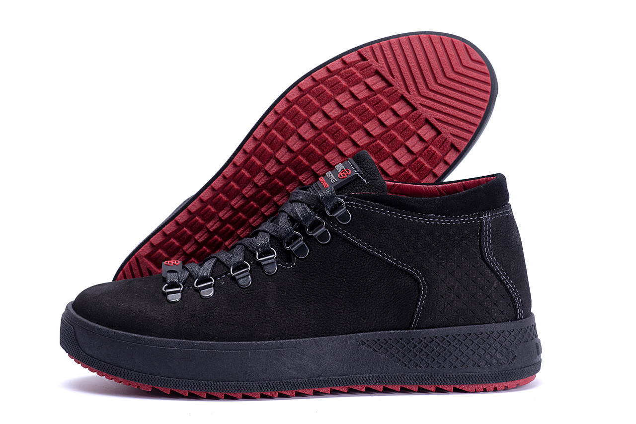 Чоловічі зимові шкіряні черевики ZG Black Exclusive, фото 1