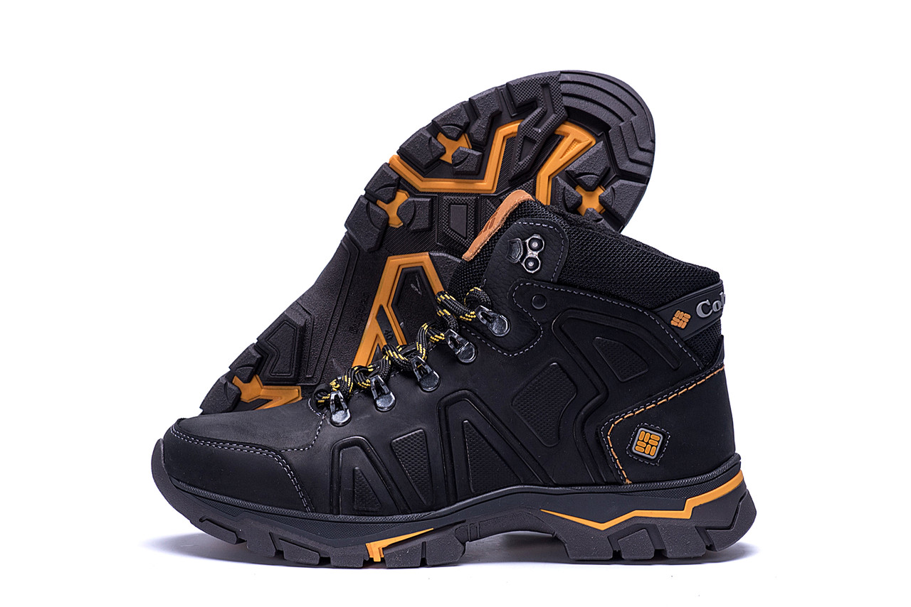 Чоловічі зимові шкіряні черевики Colum Black, фото 1