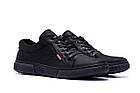 Чоловічі шкіряні кеди Levis Classic Black, фото 4