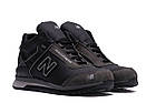 Чоловічі зимові шкіряні кросівки NB Clasic Black, фото 4