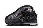 Чоловічі зимові шкіряні кросівки NB Clasic Black, фото 5