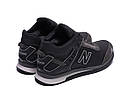 Чоловічі зимові шкіряні кросівки NB Clasic Black, фото 6