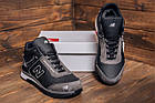 Чоловічі зимові шкіряні кросівки NB Clasic Black, фото 7