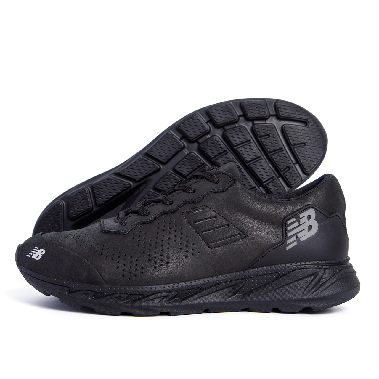 Чоловічі шкіряні кросіви NB Clasic Black, фото 1