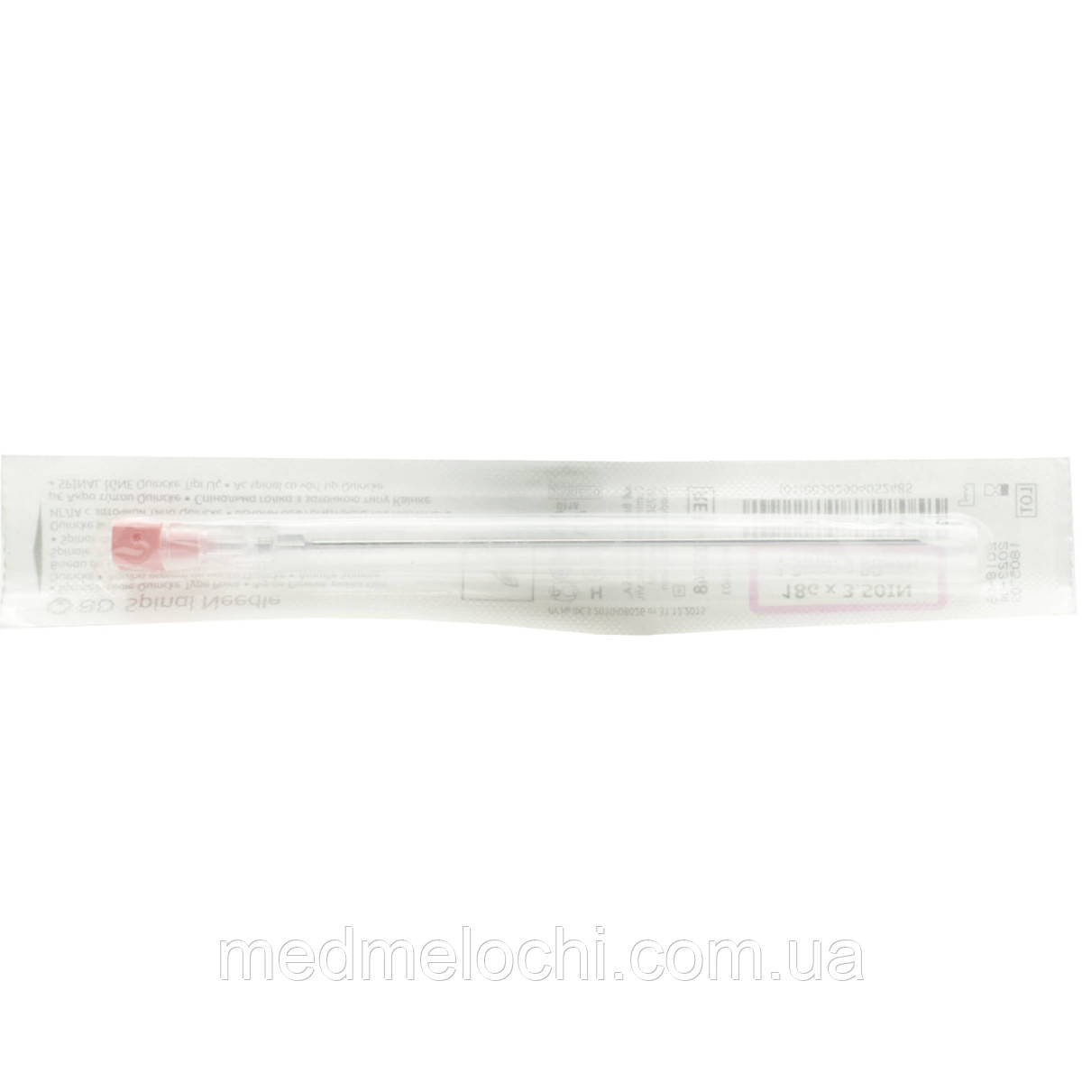 Голка спинальна 18G (1.2 мм × 90 мм) з заточкою типу Квінке BD