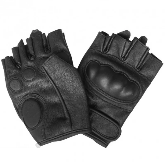 Тактические перчатки кожаные беспалые MilTec Black 12504502 - фото 2 - id-p445908021