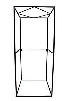 Каркас для летнего дачного уличного душа разборный окрашенный 90*90*210 см СР
