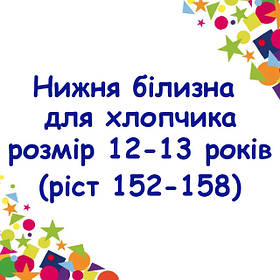 Нижня білизна для хлопчика, розмір 12-13 років (ріст 152-158)