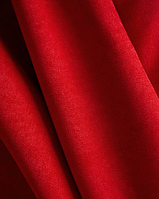 Портьерная ткань для штор канвас (микровелюр) красного цвета