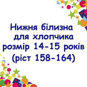 Нижня білизна для хлопчика, розмір 14-15 років (ріст 158-164)