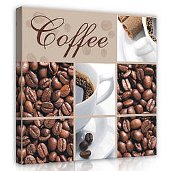 Картина на полотні 80х80 см Кавові зерна (PP176O2) Найкраща якість