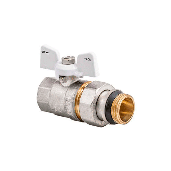 Кран кульовий з американкою KP 3/4' 'антипротечка' WHITE