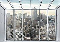 Флизелиновые фото обои с городом 416 x 254 см 3D Нью-Йорк - Вид из окна (13021VEXXXL) Лучшее качество