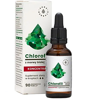 Хлорофилл Жидкий Жидкость Концентрат Chlorofil Chlorophyll 30 мл Aura Herbals Польша Доставка из ЕС