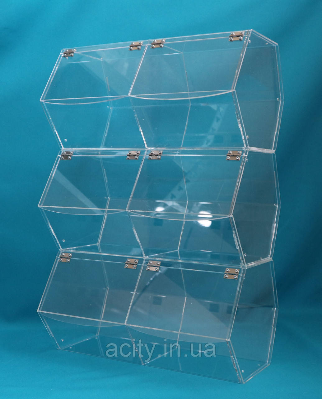 Акриловий багатосекційний диспенсер для харчових продуктів, фото 1