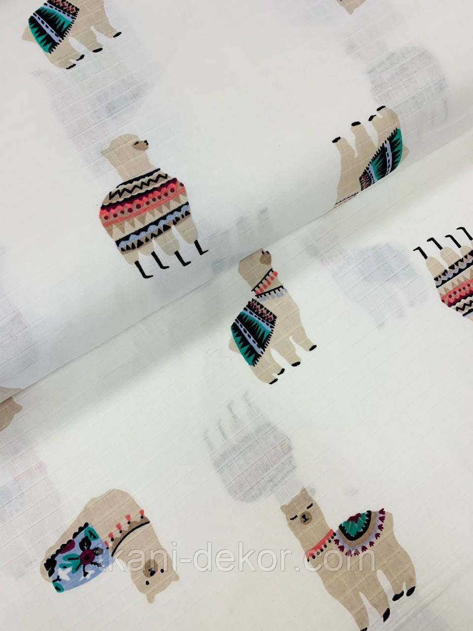 Лами на білому (ширина 1,55 м), фото 1