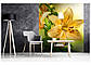 Фотошпалери флізелінові 3D Квіти 225х250 см Жовті лілії (MS-3-0139) Найкраща якість, фото 4