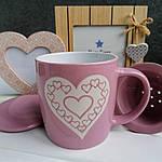 Заварник керамічний "Серця", 370мл