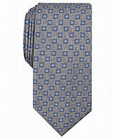 Краватка Perry Ellis Portfolio, шовкова з геометричним малюнком, сіра, 100% оригінал, USA.