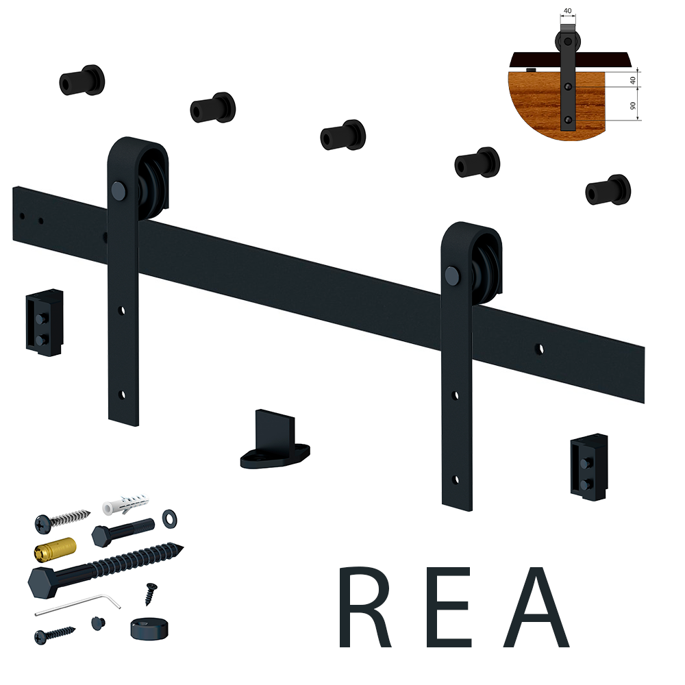 Комплект фурнітури Valcomp Mantion REA Design Line чорний матовий (Польща)