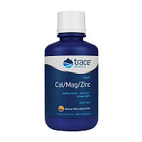 Кальций магний цинк Trace Minerals Calcium Magnesium Zinc Liquid 473 мл Пина колада