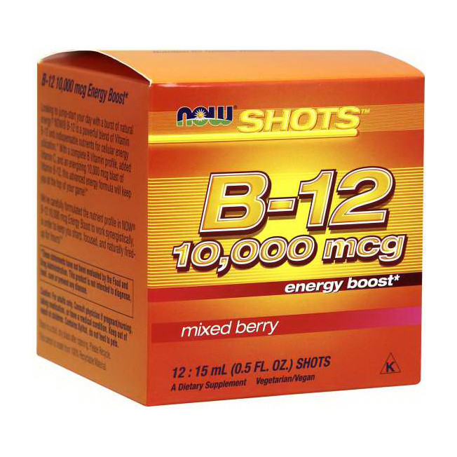Вітамін Б12 Now Foods B-12 10000 mсg 12 х 15 мл Ягоди, ціна 670 грн ...