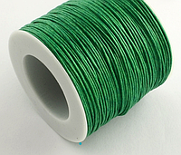 Шнур вощеный зеленый толщина 1 мм - 3 метра