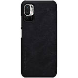 Захисний чохол-книжка Nillkin для Xiaomi Redmi Note 10 5G / Poco M3 Pro Qin leather case Black Чорний, фото 4