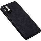 Захисний чохол-книжка Nillkin для Xiaomi Redmi Note 10 5G / Poco M3 Pro Qin leather case Black Чорний, фото 7