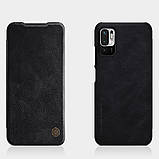 Захисний чохол-книжка Nillkin для Xiaomi Redmi Note 10 5G / Poco M3 Pro Qin leather case Black Чорний, фото 9