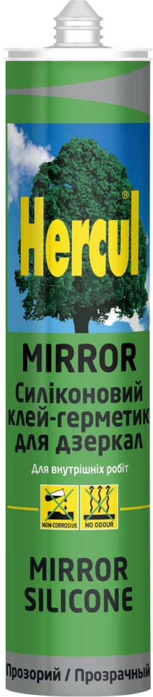 Силіконовий клей-герметик для дзеркал HERCUL MIRROR нейтральний 280 мл