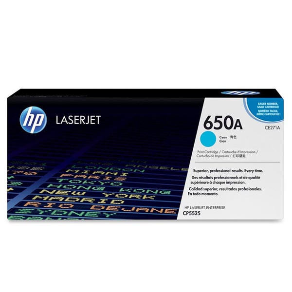 Картридж HP 650A cyan CE271A для принтера LaserJet CP5520 CP5525 CP5525dn/CP5525n/CP5525xh M750dn/M750n/M750xh, фото 1
