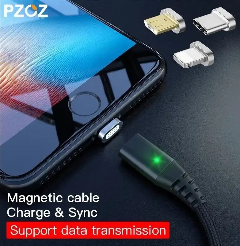 Купить 2 метра Магнитный Кабель PZOZ 2.4A iPhone для Зарядки и Передачи ...