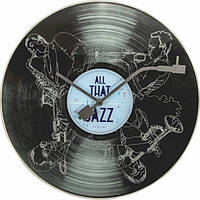 Часы настенные круглые в виде виниловой пластинки "All the Jazz" Ø43 см
