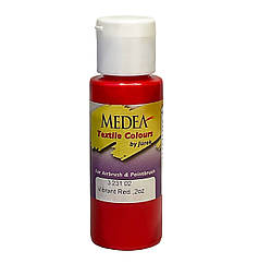 Фарба текстильна Medea 323102 Vibrant Red, яскрава червона, 60 мл
