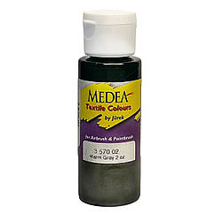 Фарба текстильна Medea 357002 Warm Gray, тепла сіра, 60 мл