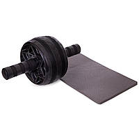 Колесо-ролик для преса тренажер з килимком FI-2540 чорний