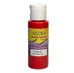 Фарба текстильна Medea 323002 Deep Red, глибока червона, 60 мл