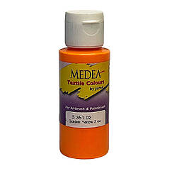 Фарба текстильна Medea 335102 Golden Yellow Fluo, жовта золотиста флюоресцентна, 60 мл