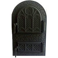 Дверца чугунная спаренная арочная Микулин 530х330 Булат
