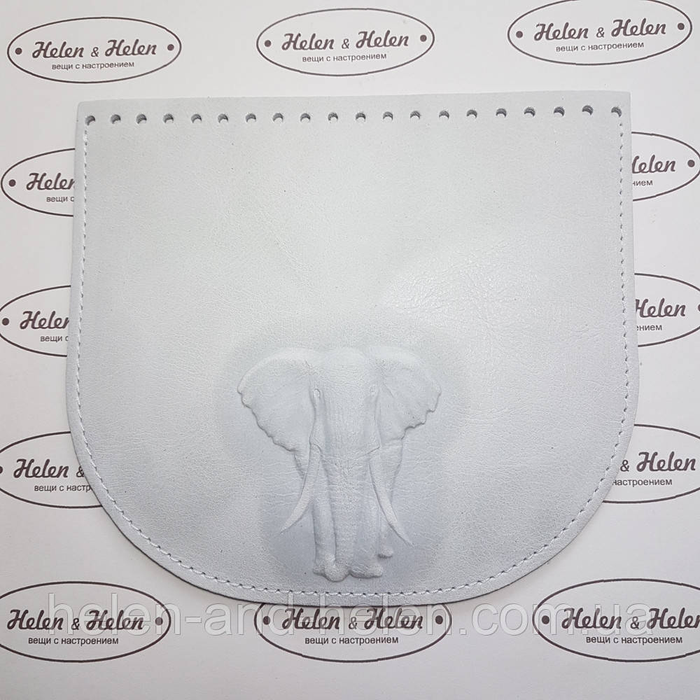 Клапан сумки. "Слон". Колір Білий, фото 1